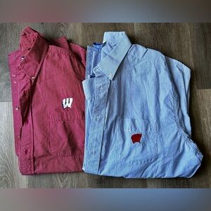 Wisconsin Badgers button down shirts